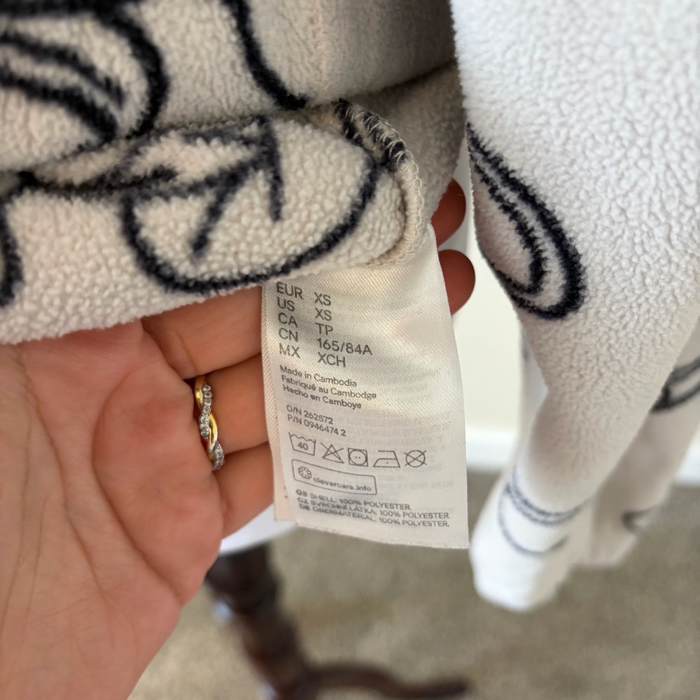 H&M Disney Wizard Mickey‎ Mouse Cream Fleece Hoodie XS - Picture 15 of 15